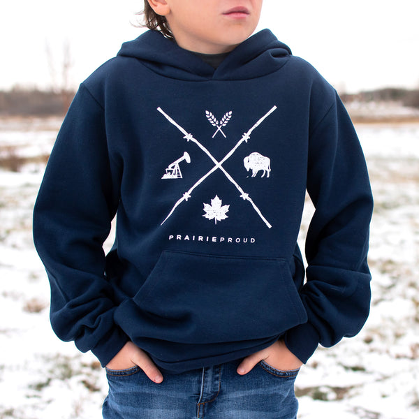 Kids \ Youth - Barb Wire Hood - Navy