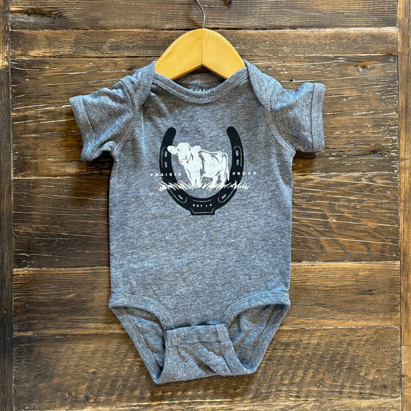 Kids - Rancher Baby Onesie - Charcoal