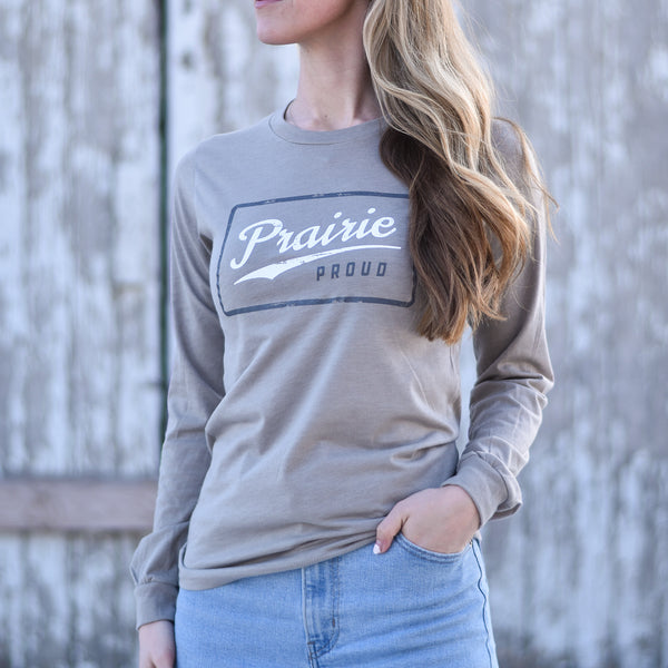 Unisex - Retro LS Crew T - Heather Stone