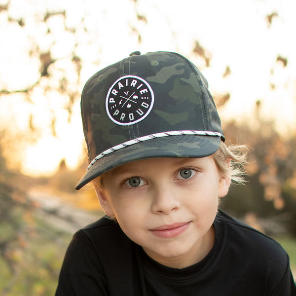 Kids- Axle Snapback - Camo / White