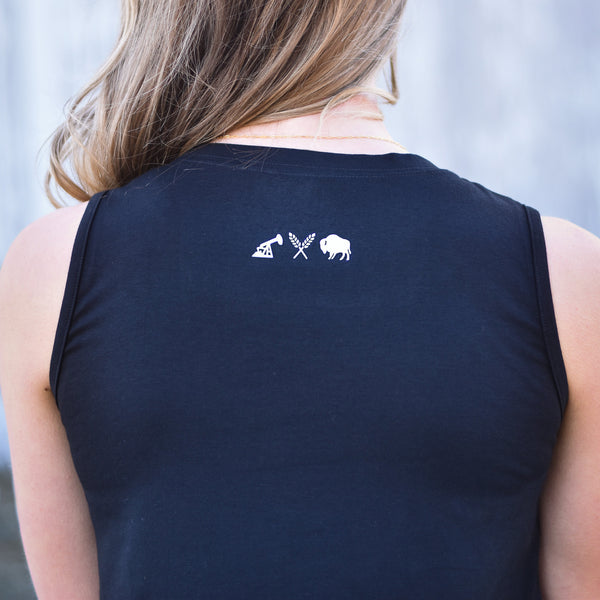 Ladies - Staple Athletic Scoop Tank - Black