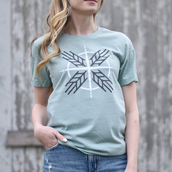 Unisex - Compass 2.0 Crew T - Dusty Mint