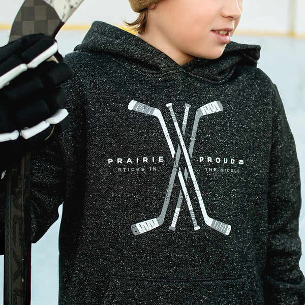 Kids \ Youth - Sticks in the Middle Hood - Heather Charcoal