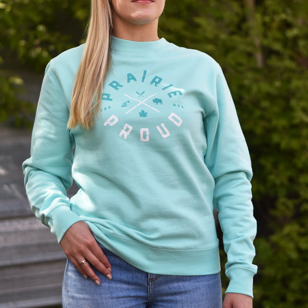 Ladies - Axle Crew Sweater - Turquoise