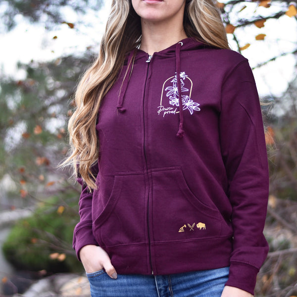 Ladies - Lily Zip Hood - Blackberry