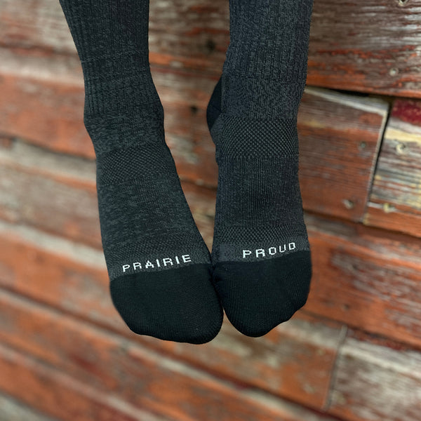 Unisex - Icon Padded Crew Sock - Charcoal / Black