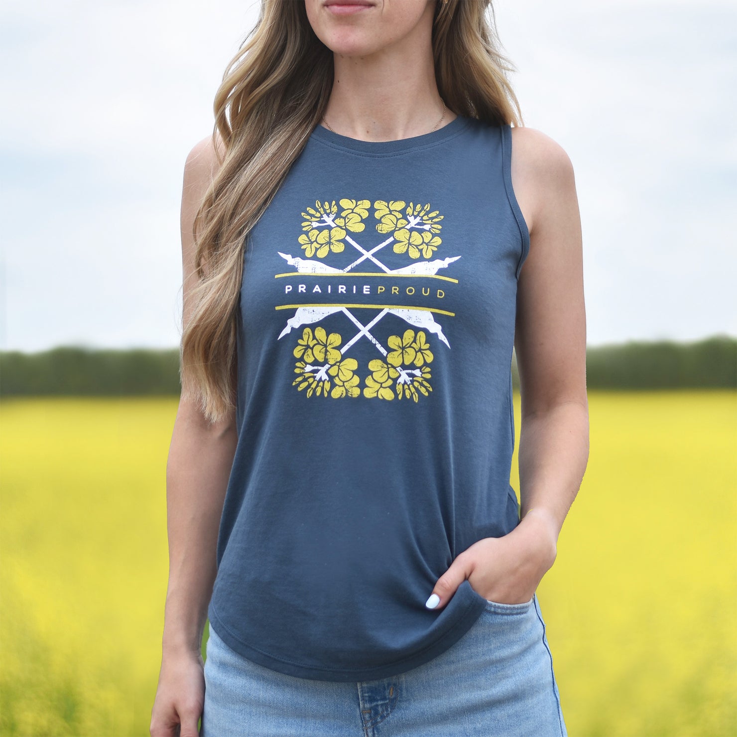 Ladies - Canola 2.0 Scoop Tank - Lake
