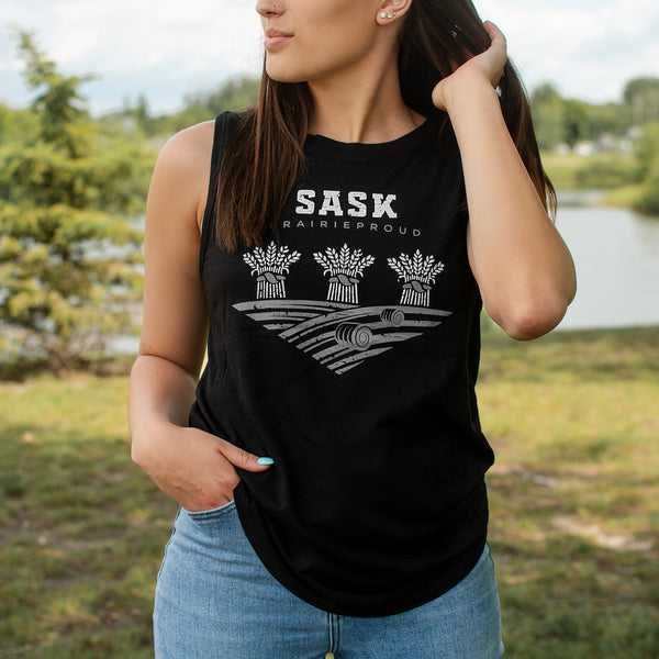 Ladies - Sask 7.0 Scoop Tank - Black