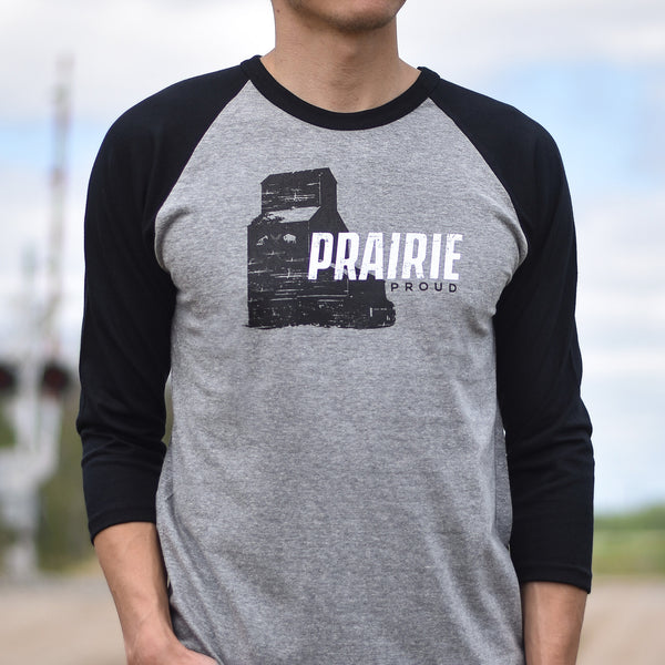 Unisex - Elevator 2.0 3/4 Raglan - Black / Heather Grey
