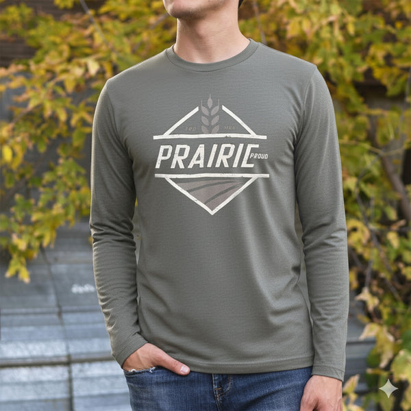 Unisex - Home Quarter LS Crew T - Military