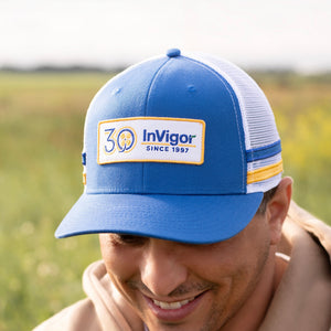 Unisex - InVigor 30th Trucker - Royal / Gold / White