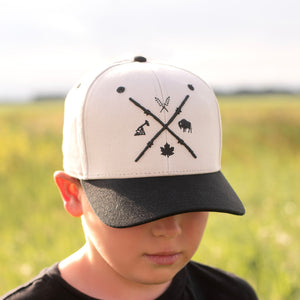Kids - Barb Wire Snapback - Black / Cream