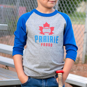Kids / Youth - 97 Jays 3/4 Raglan - Blue / Heather Grey