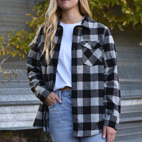 Unisex - Buffalo Plaid Flannel - Grey / Black